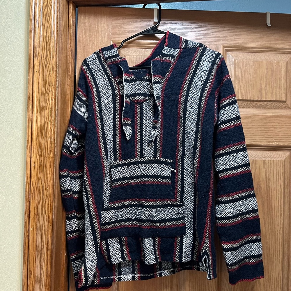 Striped Black and Red Men's Baja Sweatshirt